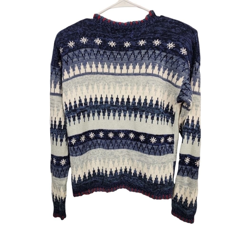 Tiara International Vintage Let It Snow Christmas Holiday Sweater Size Medium - Picture 2 of 12